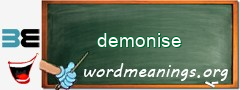 WordMeaning blackboard for demonise